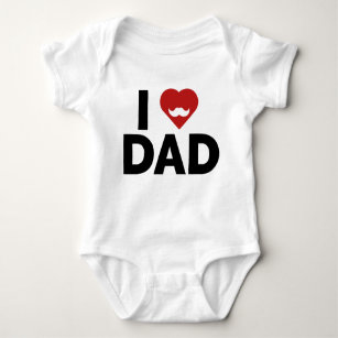 I Love Dad Baby Bodysuit