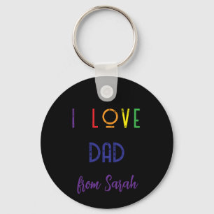 I Love Dad Custom Keychain – Add Name, Easy edit