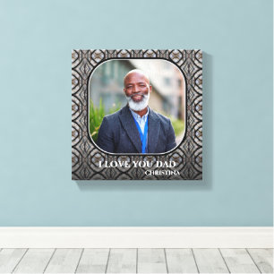 I Love Dad Father Grandfather Photo Canvas Print
