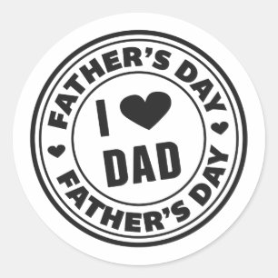 I Love Dad Happy Father's Day Sticker