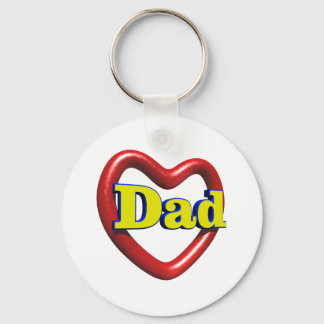 I Love Dad Keychain