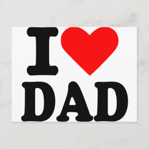 I love dad postcard