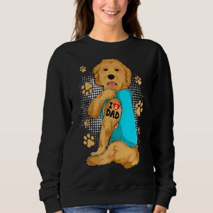 I Love Dad Tattoo Golden Doodle Dog Owner Father's Sweatshirt