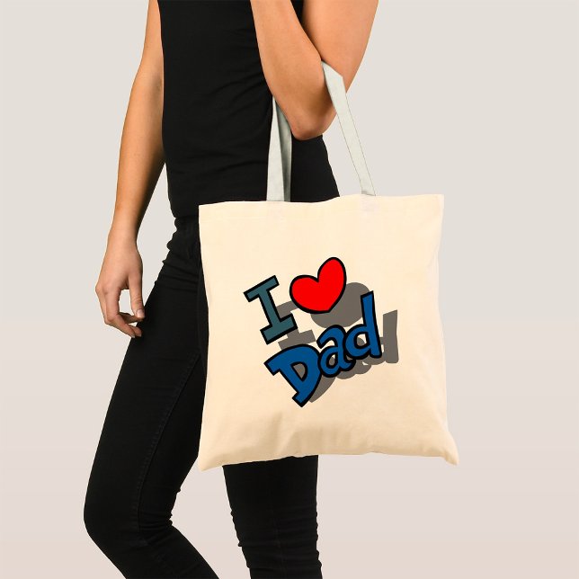 I Love Dad Tote Bag (Creator Uploaded)