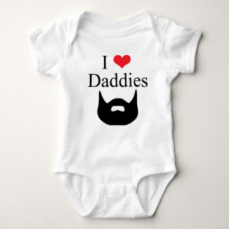 I Love Daddies Beard Baby Bodysuit