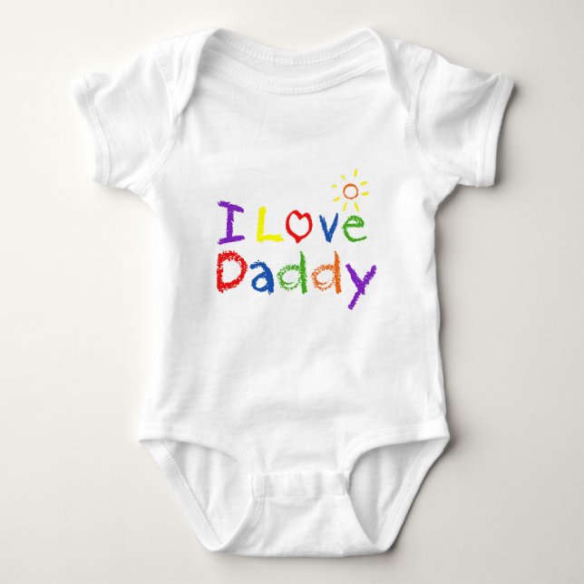 I Love Daddy Baby Bodysuit (Front)