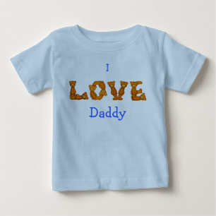 I Love Daddy Baby Shirt~Teddy Bear Alphabet Letter Baby T-Shirt