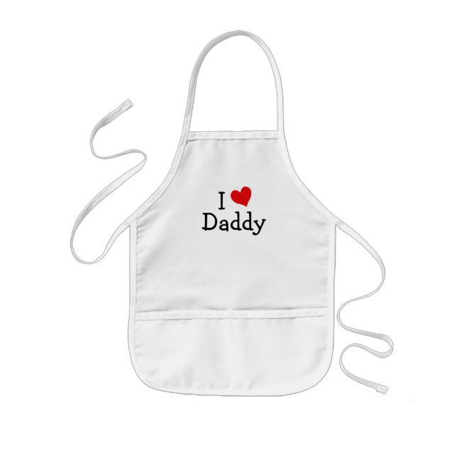 I Love Daddy Kids' Apron (Front)