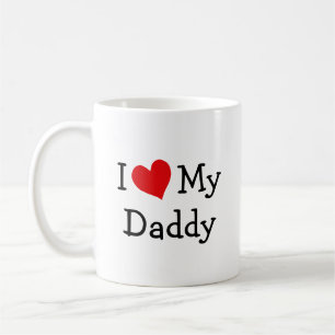 I Love Daddy Red Heart Coffee Mug