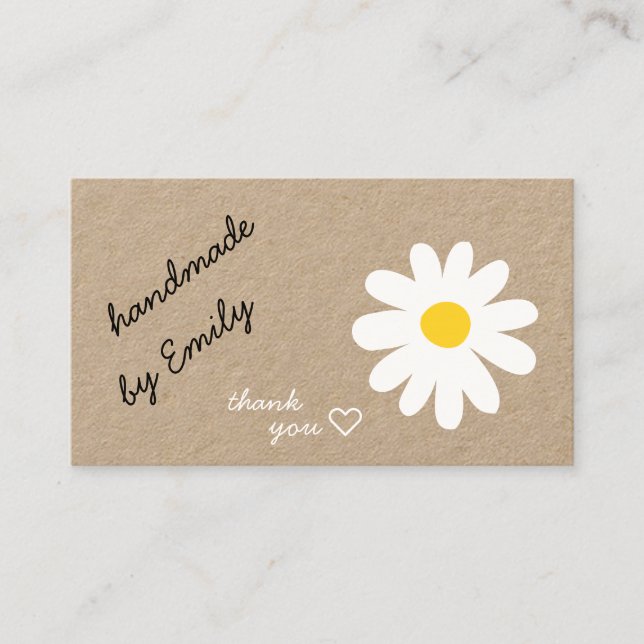 I love Daisy Handmade By Name With Social Media Bu Business Card (Front)