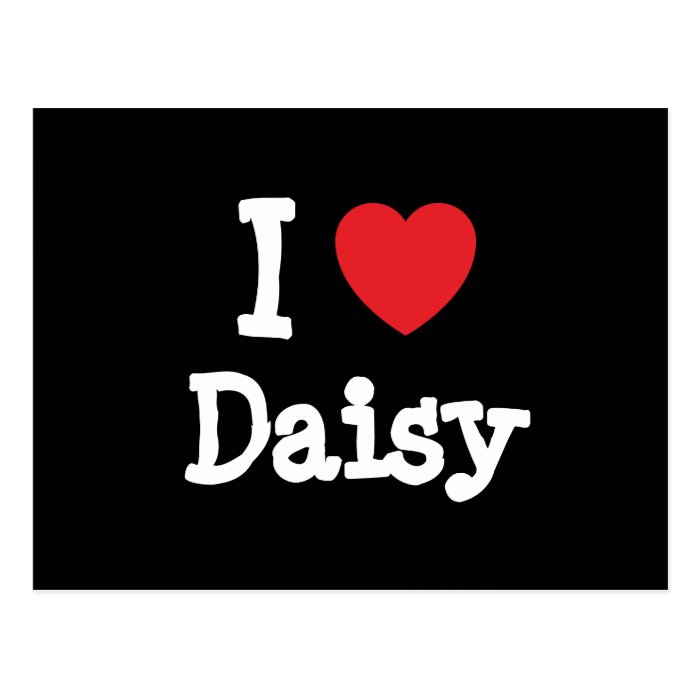 I love Daisy heart T Shirt Post Card