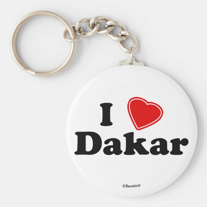 I Love Dakar Keychain