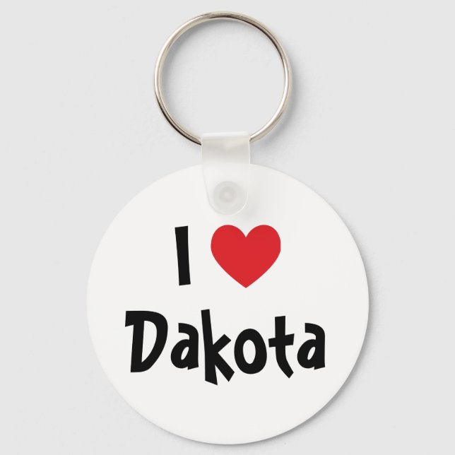 I Love Dakota Keychain (Front)