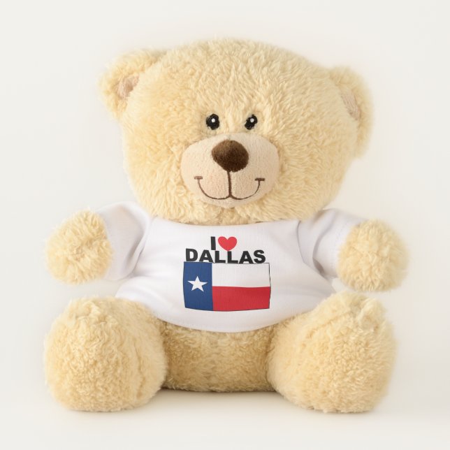 I Love Dallas, TX Teddy Bear (Front)