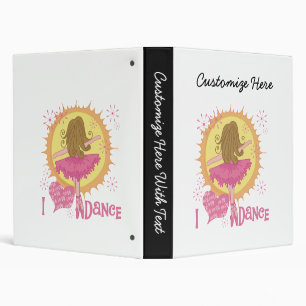 I Love Dance 3 Ring Binder