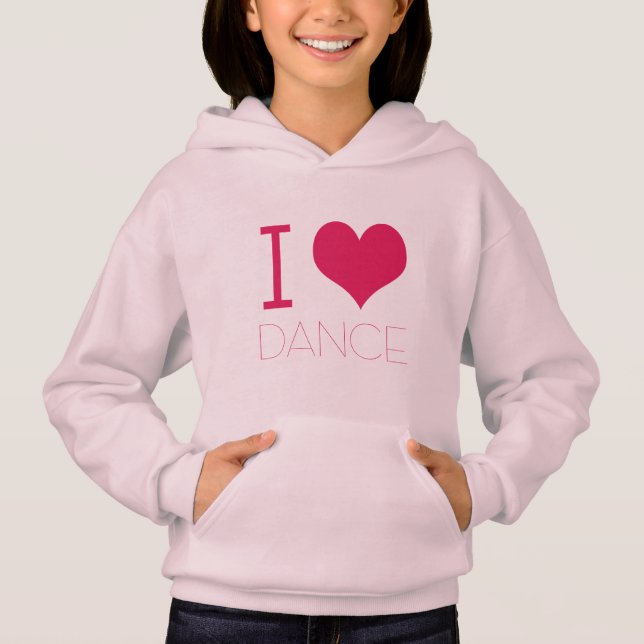 "I Love Dance" Dance Practice Wear Hoodie (Front)