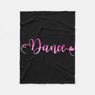I Love Dance - Dancing Ballerina Girl Fleece Blanket