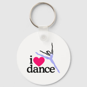 I LOVE Dance Keychain