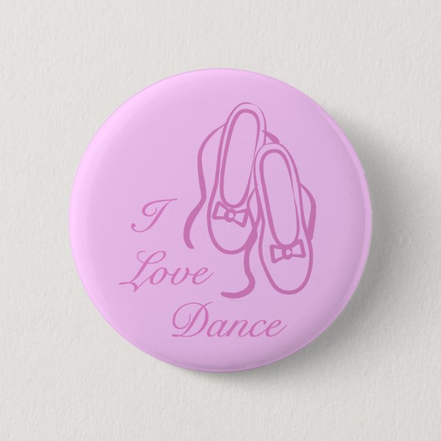 I Love Dance Pinback Button (Front)