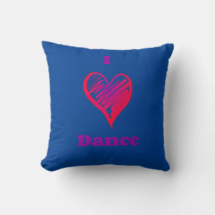 "I love dance" throw pillow. Pillow