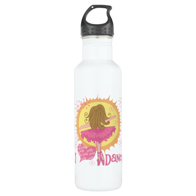 I Love Dance Water Bottle (Front)