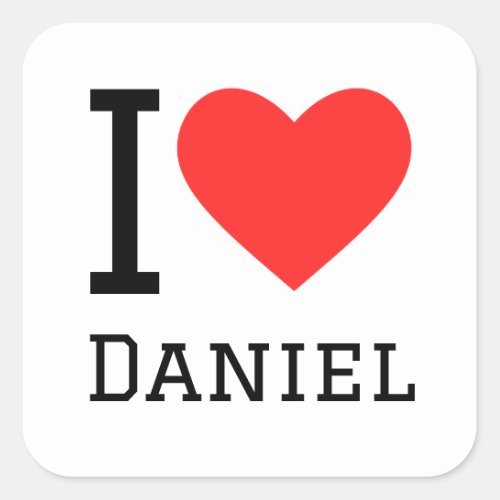 I love daniel square sticker