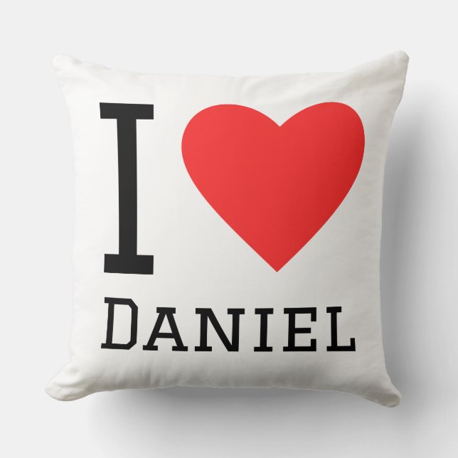 I love daniel throw pillow (Front)