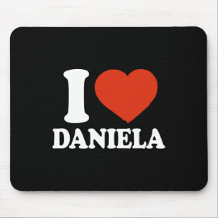 I Love Daniela, I Heart Daniela, Red Heart Valenti Mouse Pad