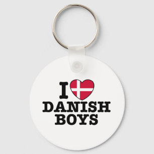 I Love Danish Boys Keychain