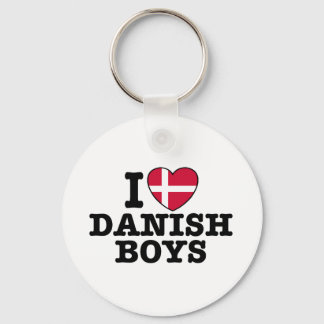 I Love Danish Boys Keychain