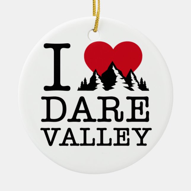 "I Love Dare Valley" Ornament (Front)