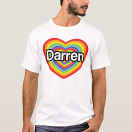 I love Darren: rainbow heart T-Shirt