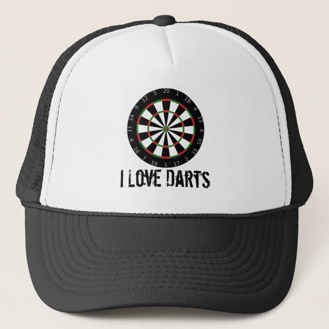 I Love Darts Hat/Cap Trucker Hat (Front)
