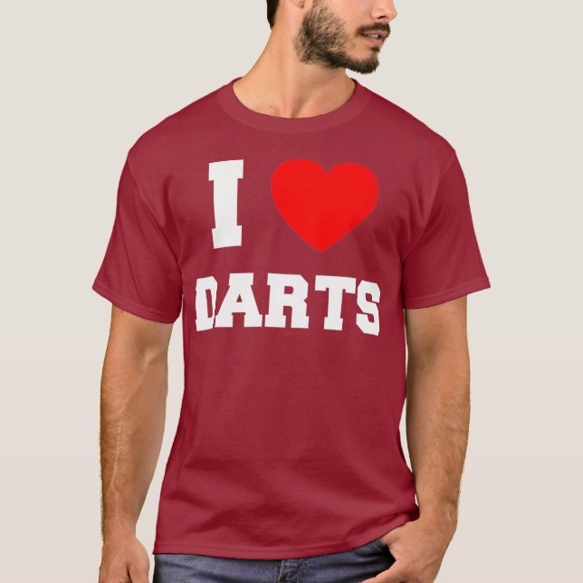 I Love Darts T-Shirt (Front)