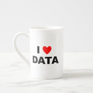 I Love Data Bone China Mug | Geek Coffee Cup