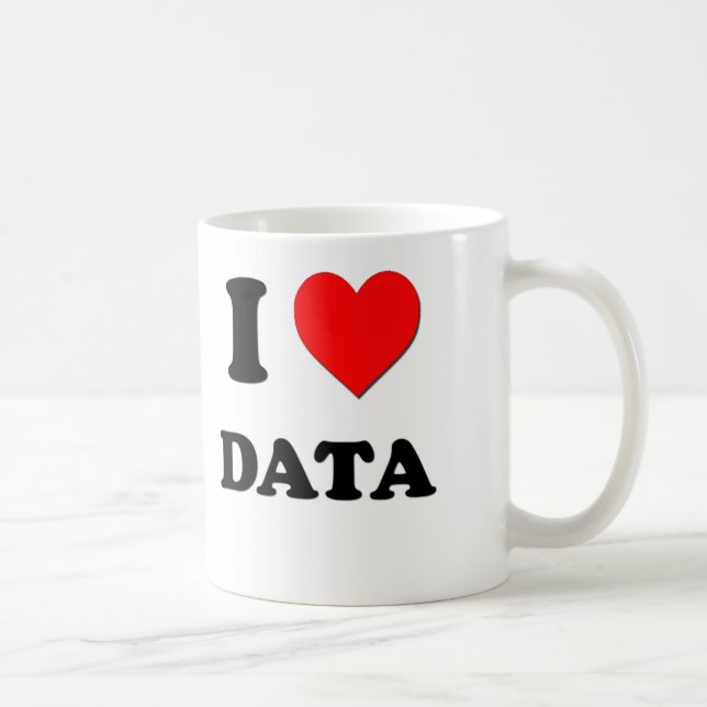 I Love Data Coffee Mug (Right)