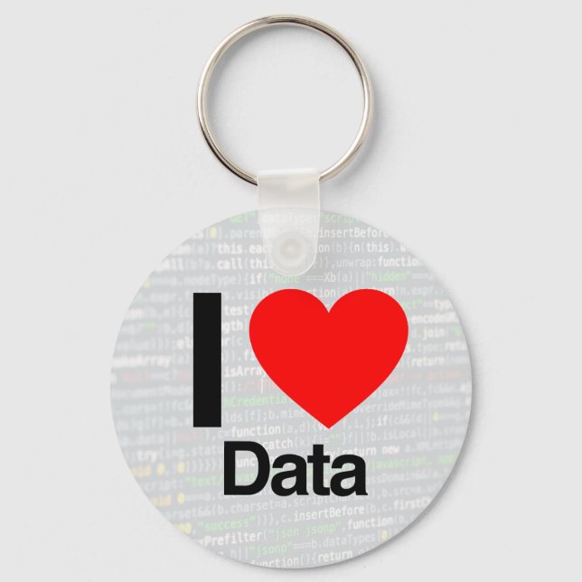 i love data keychain (Front)