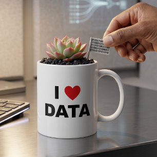 I Love Data Mug Geek Coffee Cup