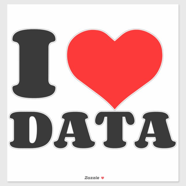 I LOVE DATA STICKER (Sheet)