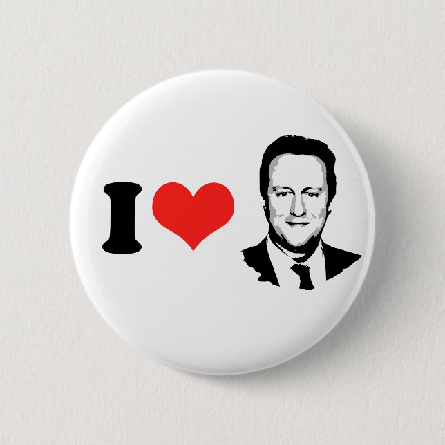 I Love David Cameron Pinback Button (Front)