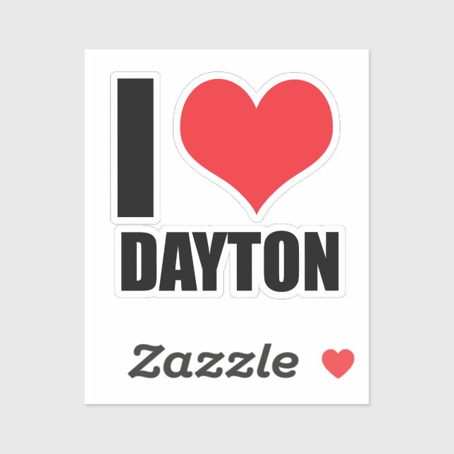 I love Dayton Sticker (Sheet)