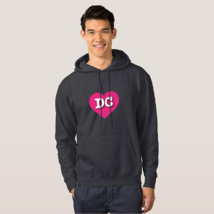 I love DC - DC hot pink heart Hoodie