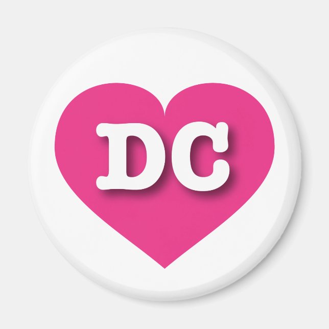 I love DC - DC hot pink heart Magnet (Front)