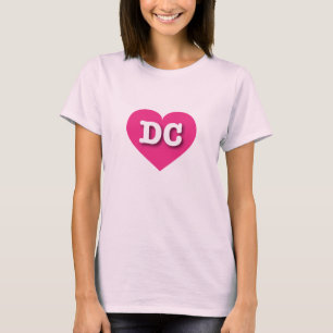 I love DC - DC hot pink heart T-Shirt