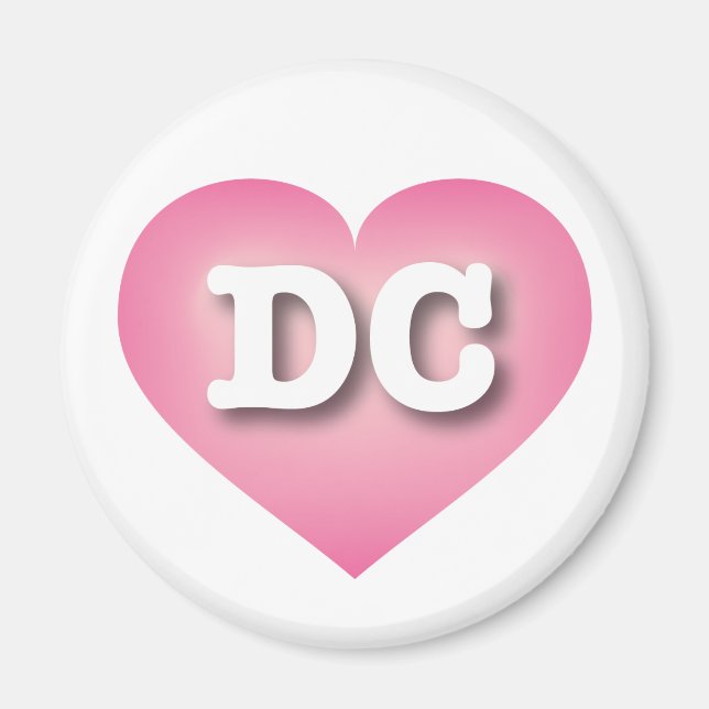I love DC - DC pink fade heart Magnet (Front)
