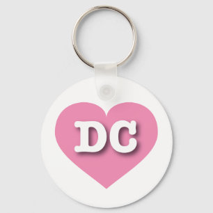 I love DC - DC pink heart  Keychain