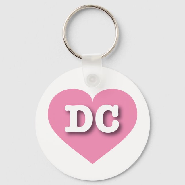 I love DC - DC pink heart  Keychain (Front)