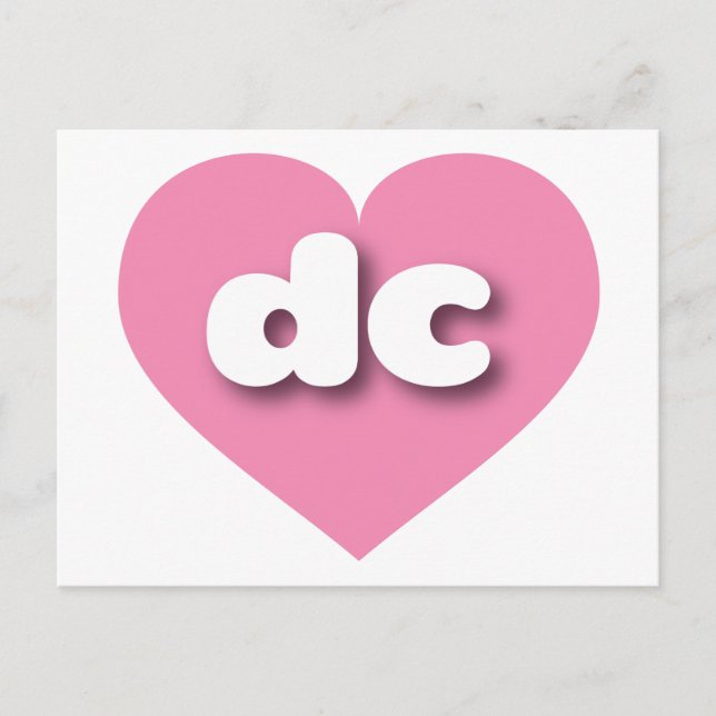 I love dc - dc pink heart postcard (Front)