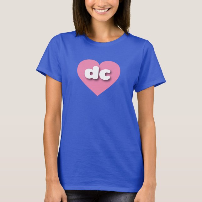I love dc - dc pink heart T-Shirt (Front)