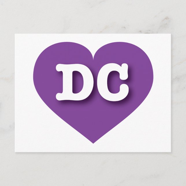 I love DC - DC purple heart Postcard (Front)